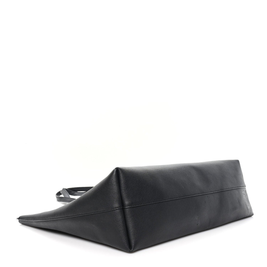 Calfskin Large Shopping Tote Black