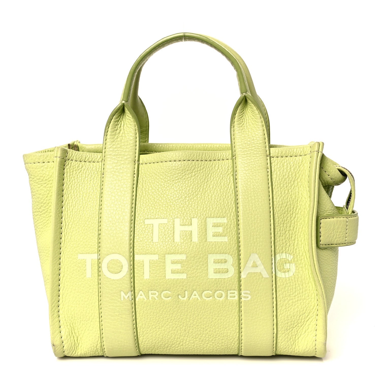 Grained Calfskin Small The Tote Bag Limoncello