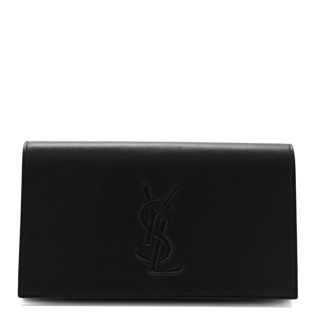 Calfskin Monogram Large Belle De Jour Clutch Black