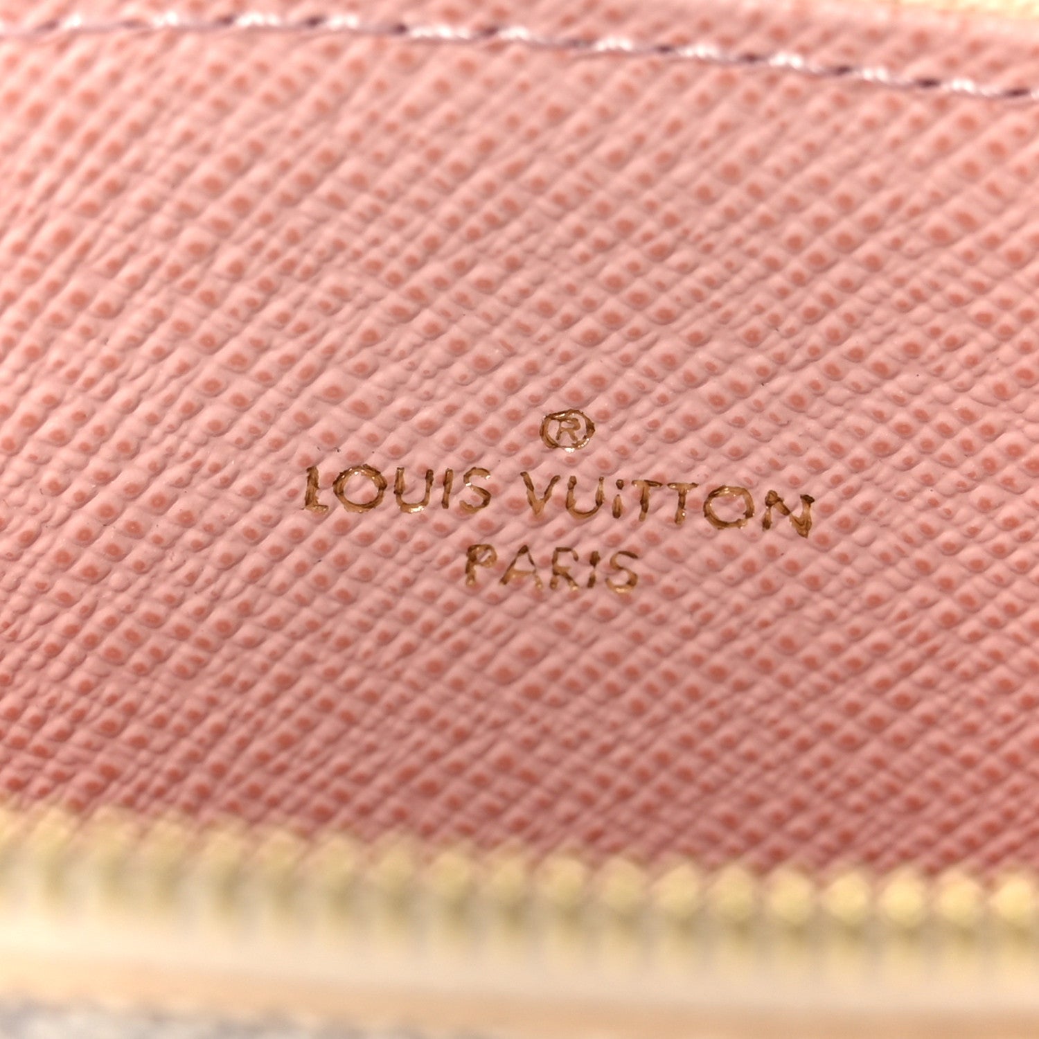 Damier Azur Pochette Felicie Chain Wallet Rose Ballerine