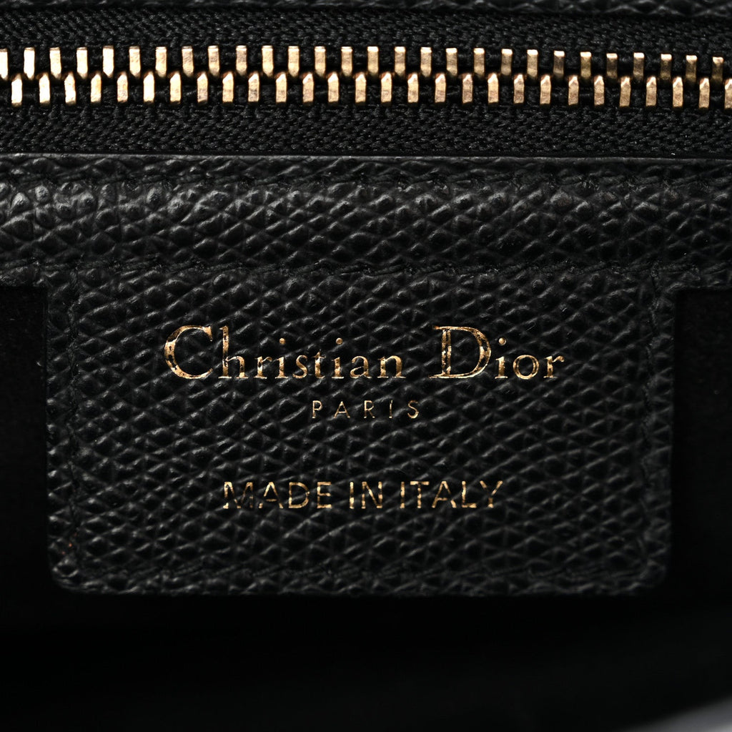 Grained Calfskin Saddle Bag Black