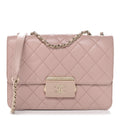 Sheepskin Quilted Beauty Lock Flap Pink