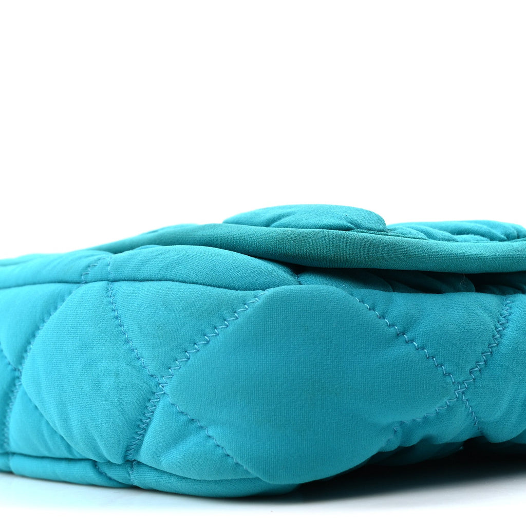 Nylon Bubble Quilt Medium Flap Turquoise