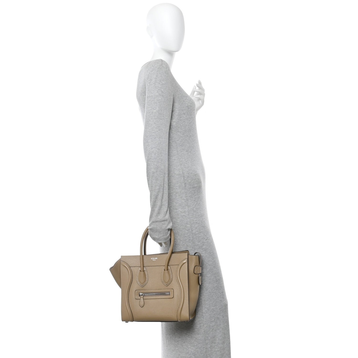 Drummed Calfskin Micro Luggage Dune