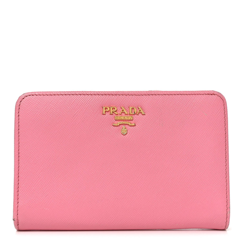 Saffiano Metal Compact Wallet Peonia Petalo