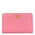 Saffiano Metal Compact Wallet Peonia Petalo