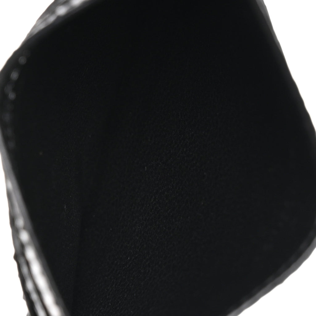 Snakeskin Monogram Credit  Case Black