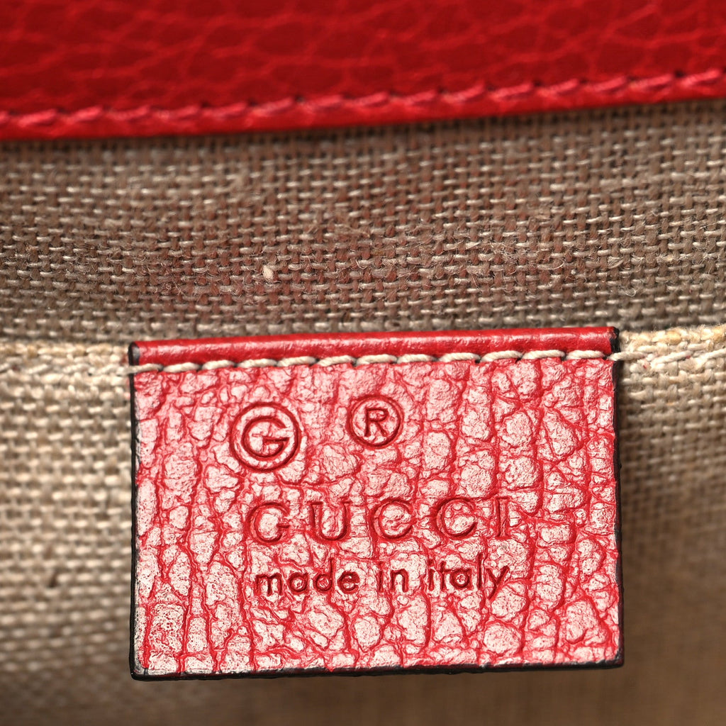 Dollar Calfskin Small Interlocking G Shoulder Bag Red