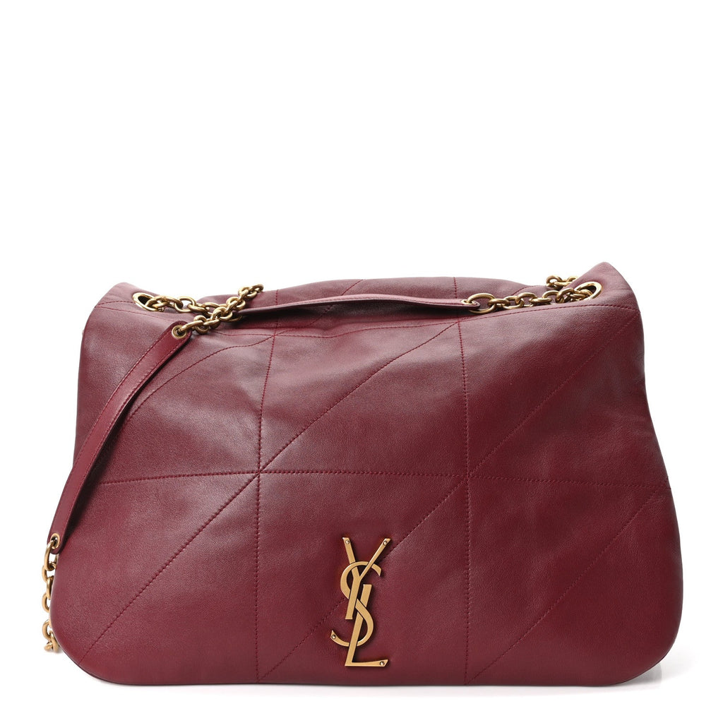 Lambskin Matelasse Monogram Large Jamie 4.3 New Dark Bordeaux