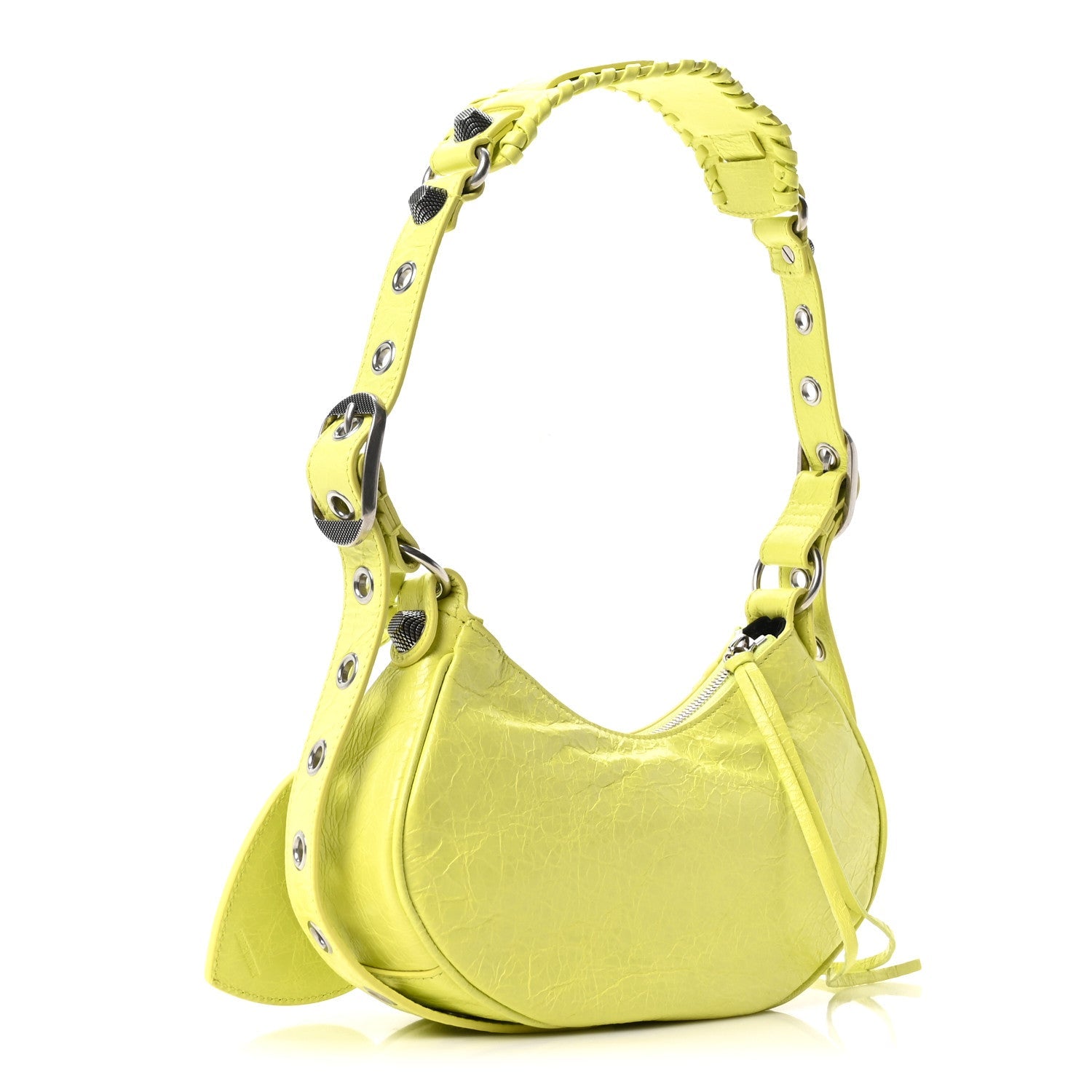Agneau Arena Le Cagole Shoulder Bag XS Lime