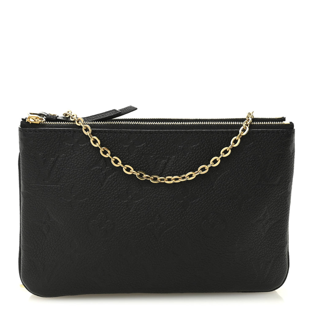Empreinte Double Zip Pochette Black