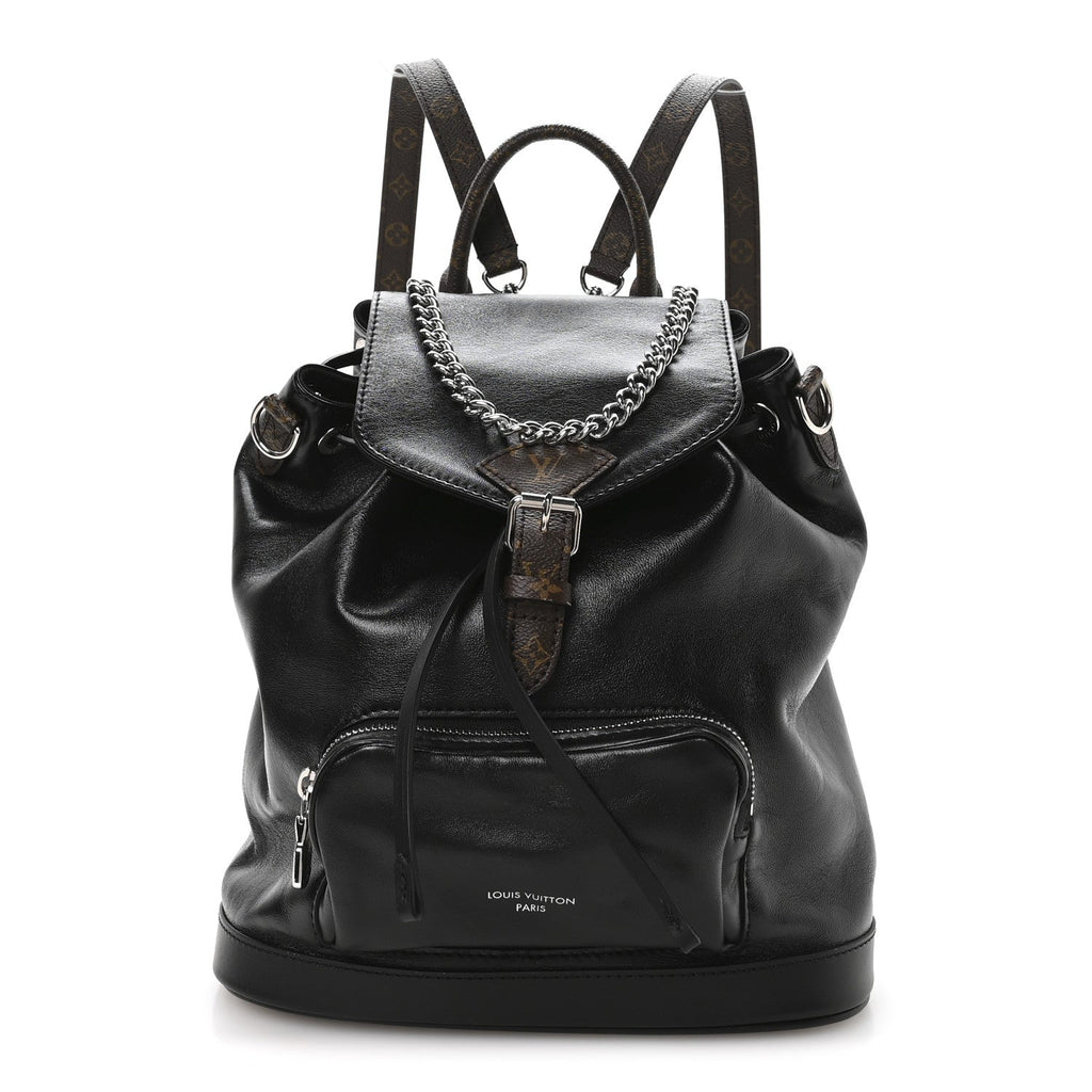 Lambskin Monogram Montsouris Vibe PM Black