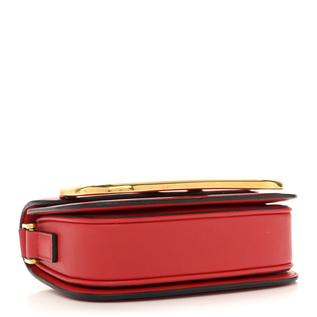 Calfskin Small Supervee Crossbody Bag Rouge Pur