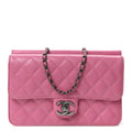 Lambskin Quilted Medium Crossing Times Flap Pink