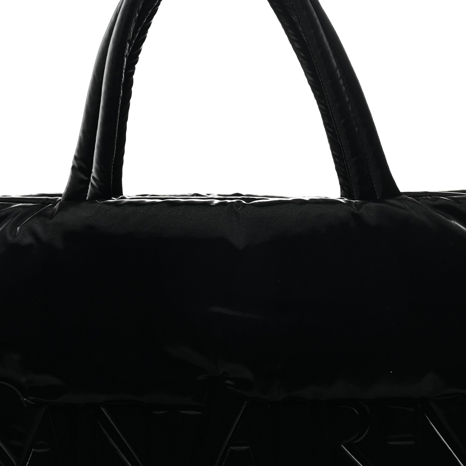 Silktech Canvas Wide Puffer Tote Black
