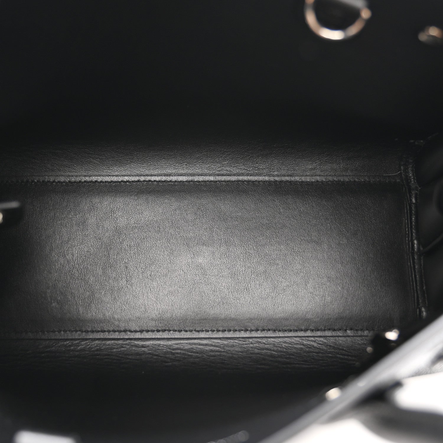 Grained Calfskin Baby Sac De Jour Coal