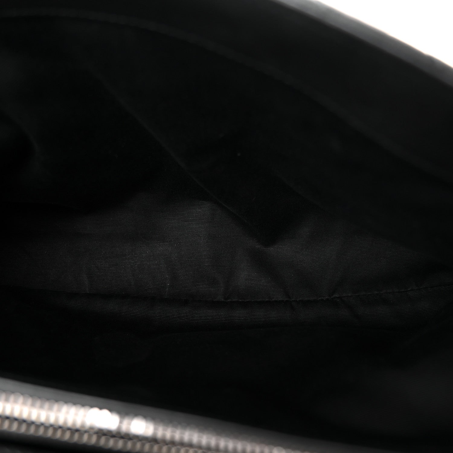 Sheepskin Matelasse Chevron Monogram Large College Satchel Black