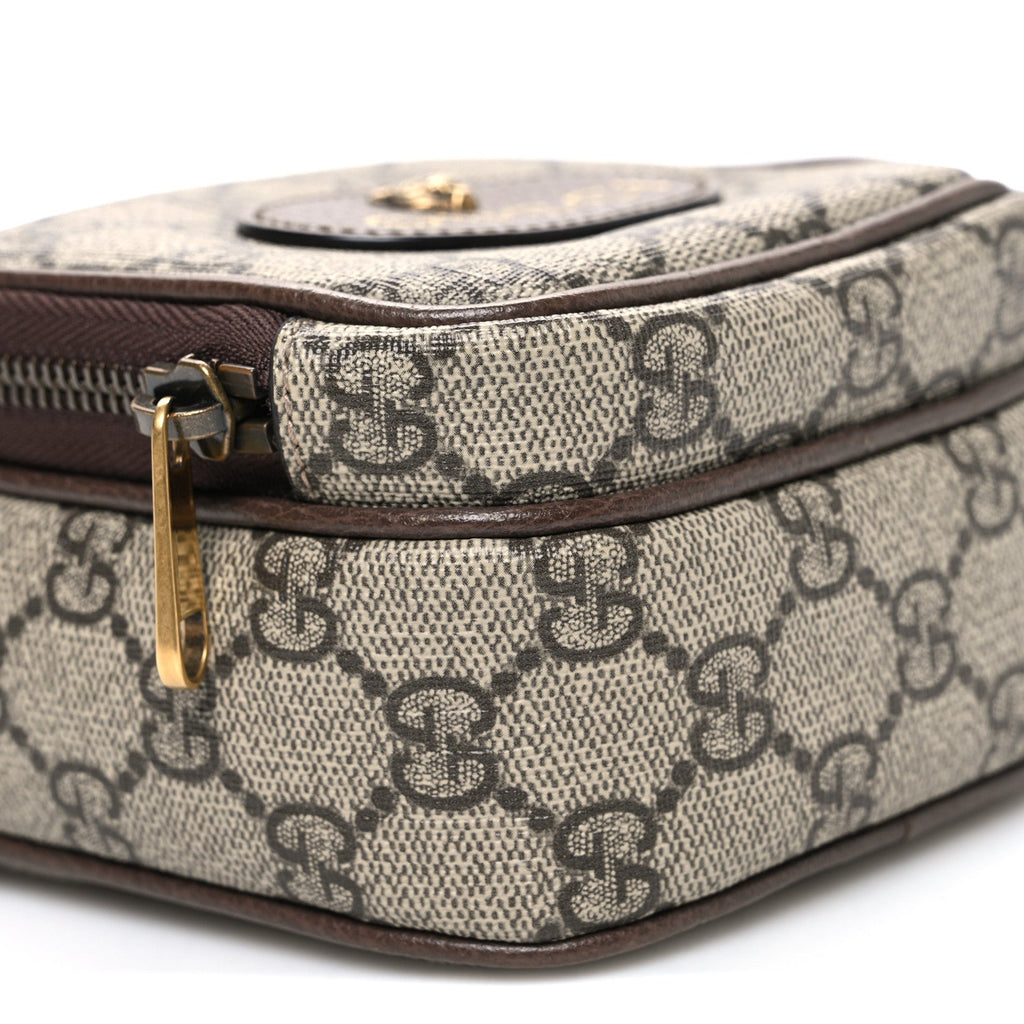 GG Supreme Monogram Mini Neo Vintage Double Zip Messenger Bag Beige New Acero Crop