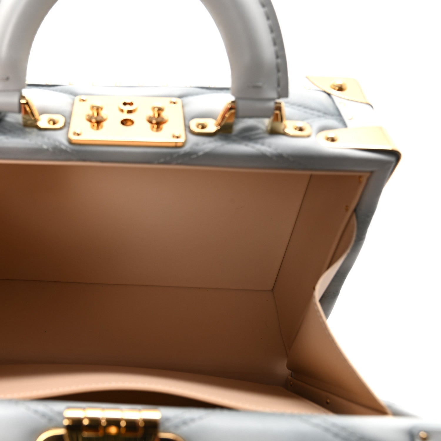Lambskin Malletage Petite Valise Palazzo Ecume