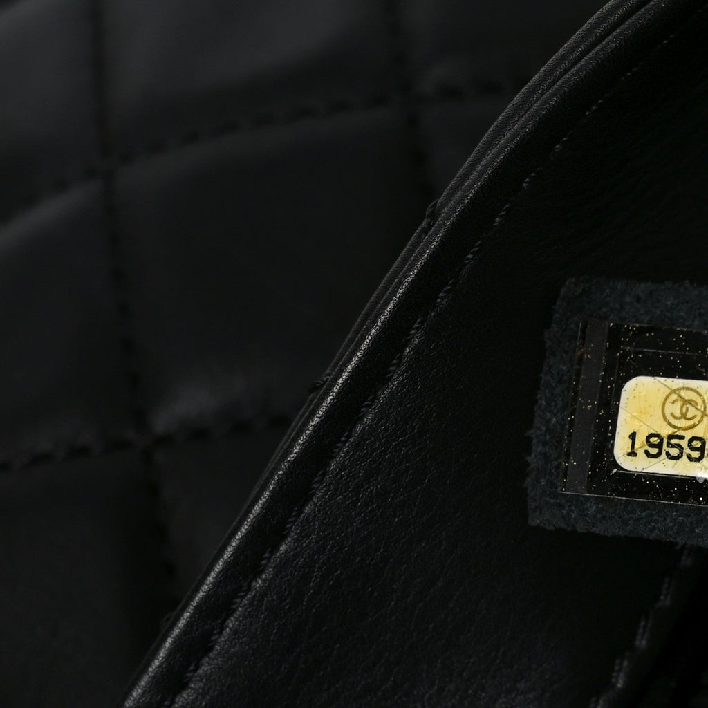 Lambskin Quilted Jumbo Chanel 3 Flap Bag Black