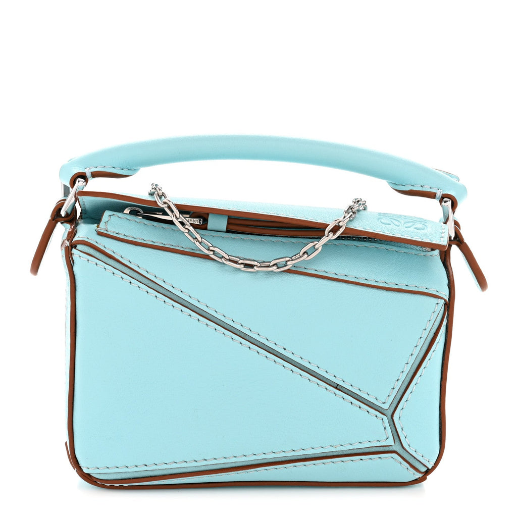 Calfskin Nano Puzzle Bag Pacific Aqua