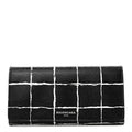 Saffiano Square Check Wallet Black White
