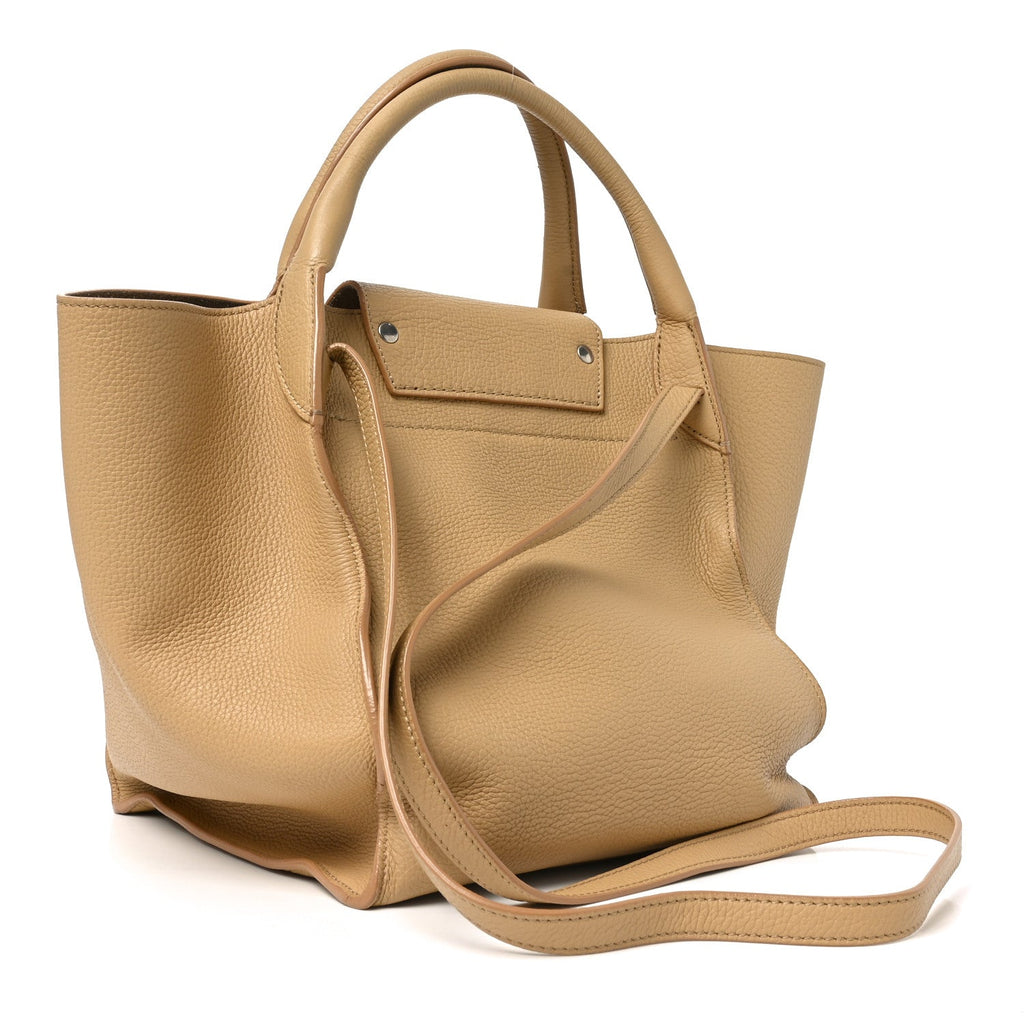 Supple Grained Calfskin Small Big Bag Sand