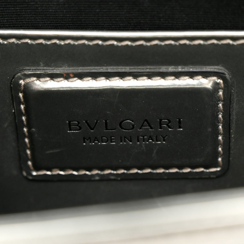 Metallic Calfskin Serpenti Forever Small Shoulder Bag Silver