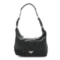 Tessuto Nylon Quilted Shoulder Bag Black