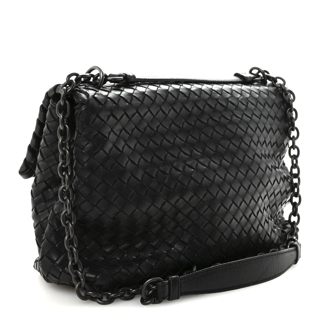 Nappa Intrecciato Large Olimpia Bag Black