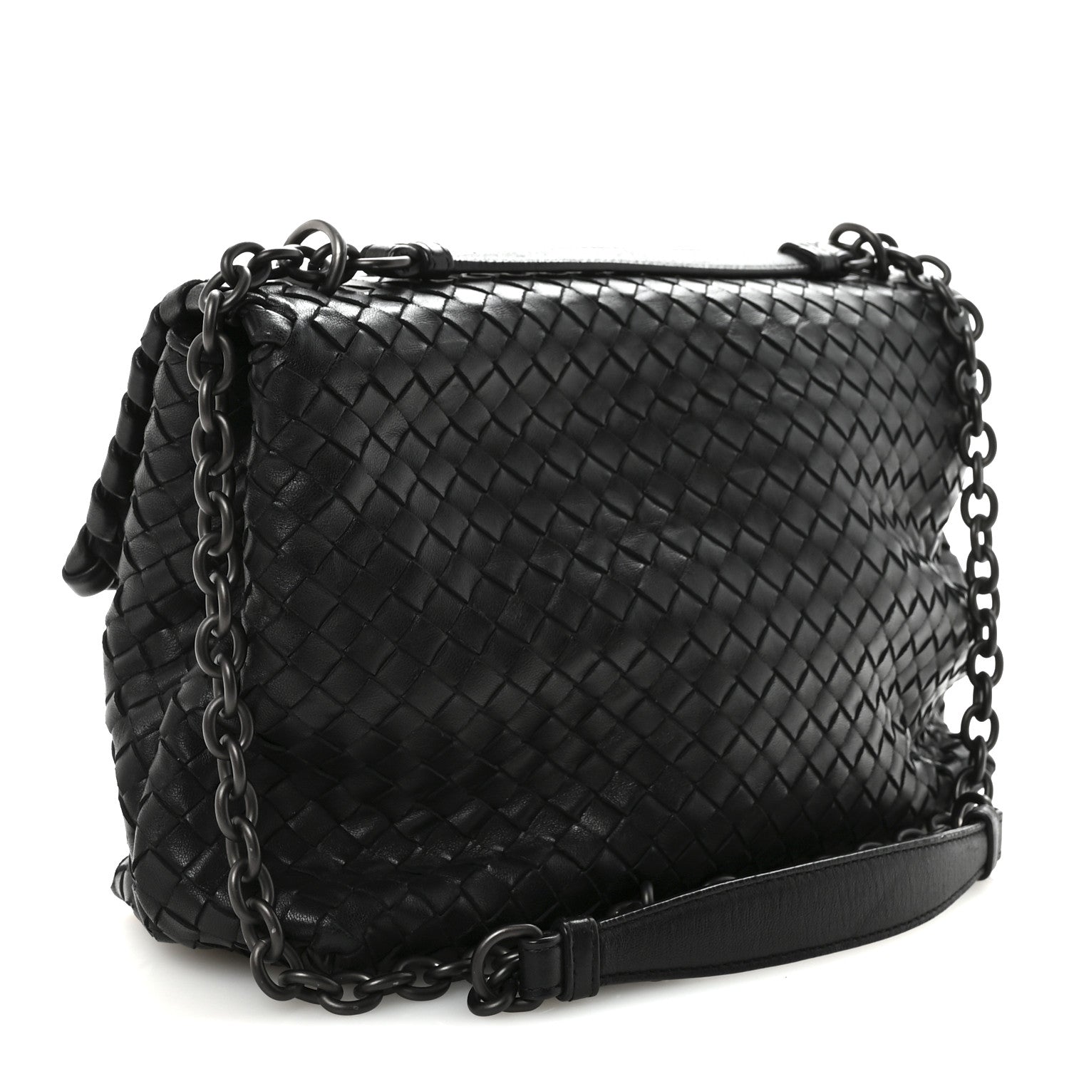 Nappa Intrecciato Large Olimpia Bag Black
