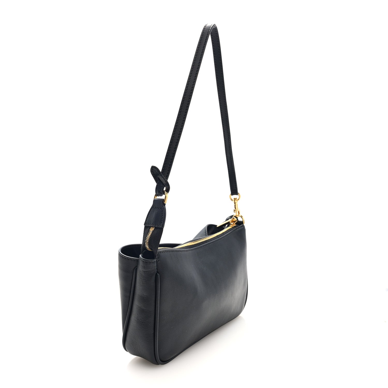 Natural Smooth Calfskin Rodeo Sling Pochette Black