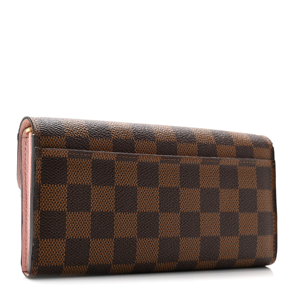 Damier Ebene Sarah Wallet NM Rose Ballerine