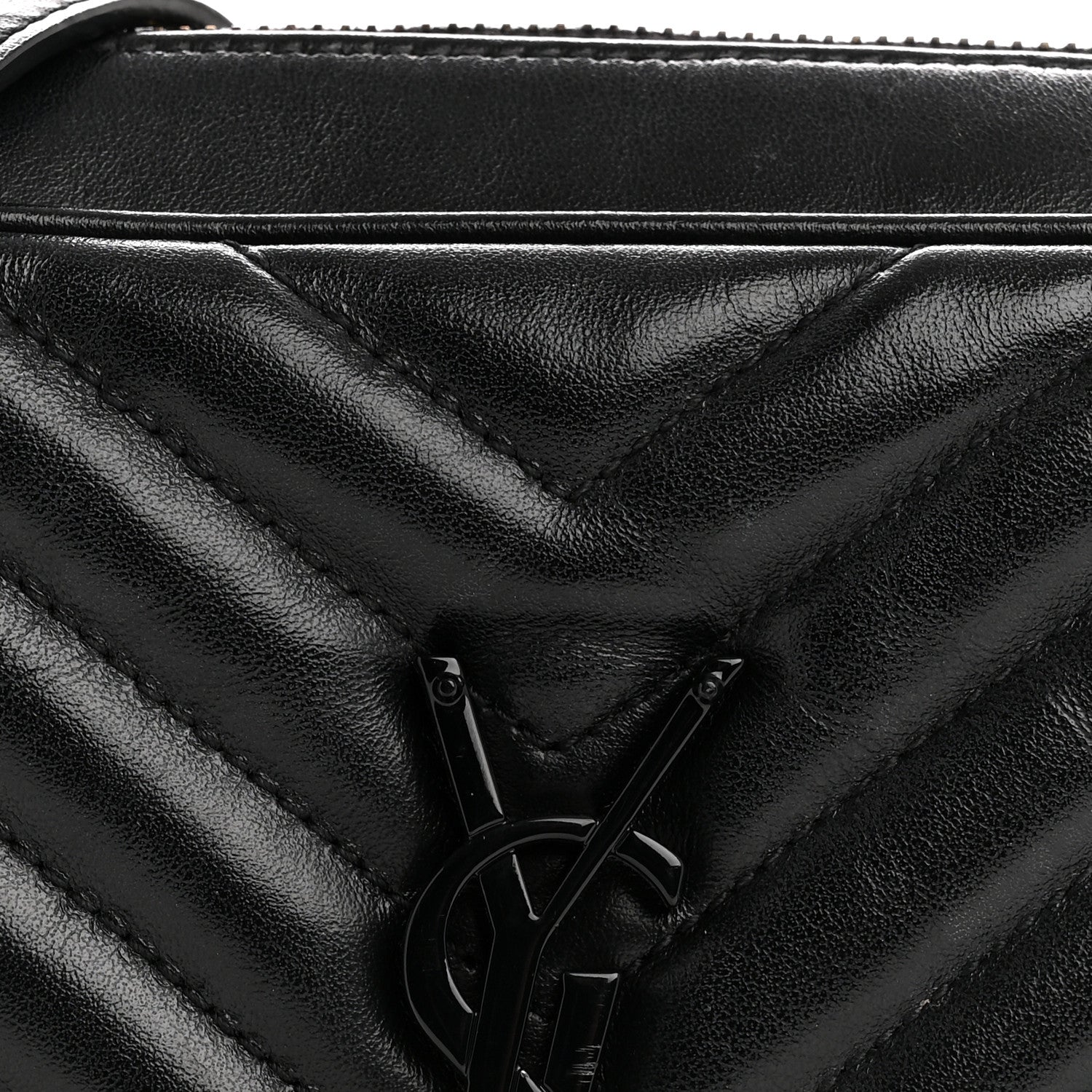 Calfskin Matelasse Monogram Monochrome Lou Camera Bag Black