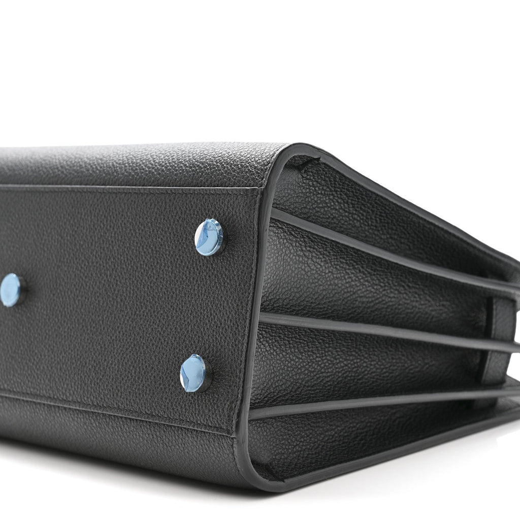 Grained Calfskin Baby Sac De Jour Coal