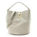 Smooth Calfskin Bucket 16 Light Stone