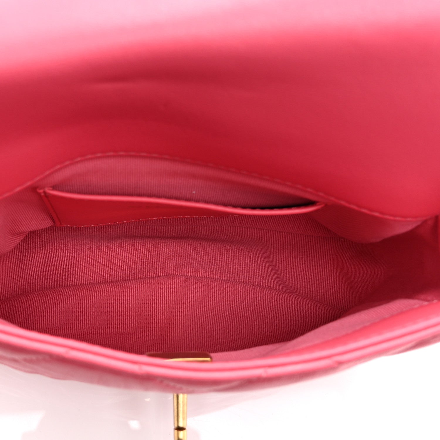 Lambskin Plexiglass Quilted Coco Love Mini Flap Pink