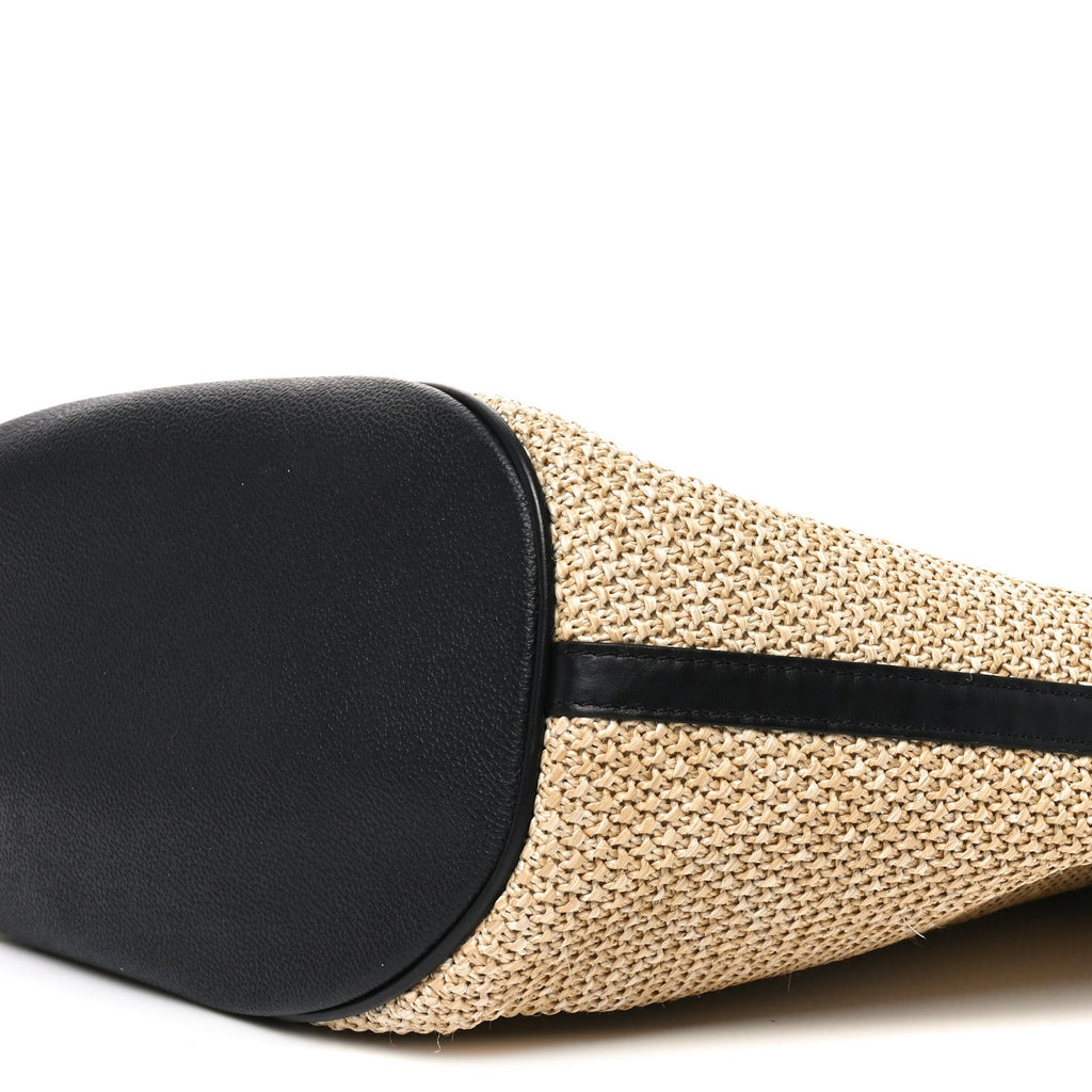Raffia Saint Jacques Tote Black