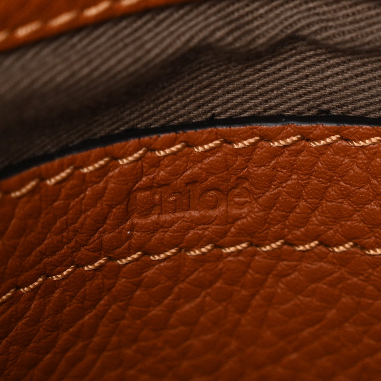 Grained Calfskin Small Marcie Saddle Bag Tan