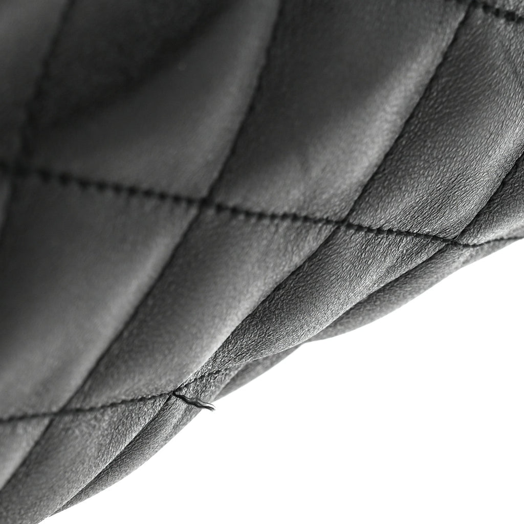 Lambskin Quilted Maxi Icare Shopping Tote Black