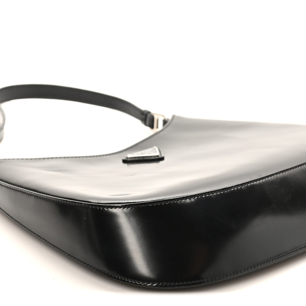 Spazzolato Cleo Shoulder Bag Black