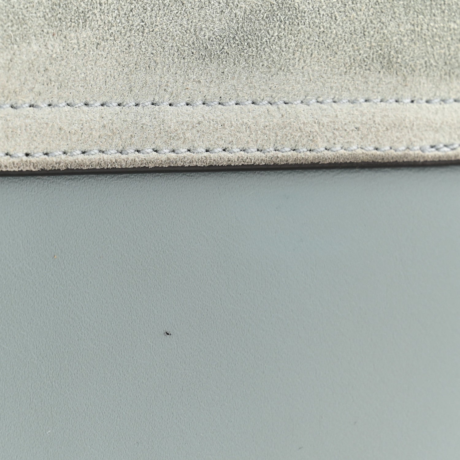 Calfskin Suede Mini Chain Faye Shoulder Bag Ash Blue