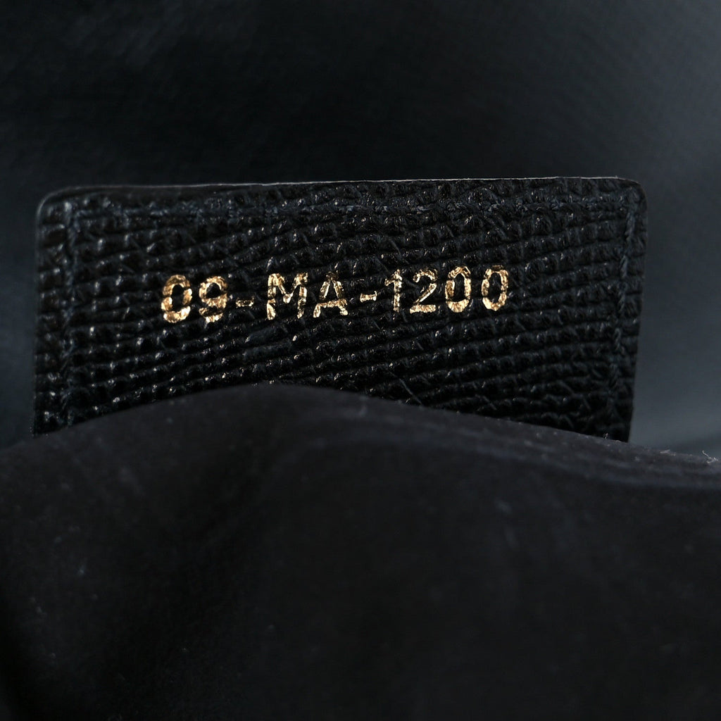 Grained Calfskin Saddle Bag Black