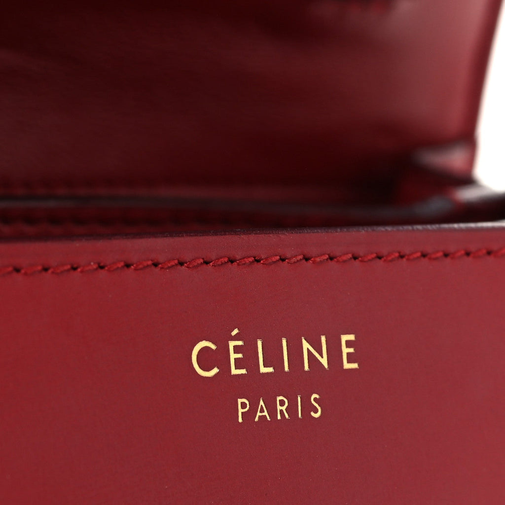 Box Calfskin Teen Classic Box Flap Bag Red