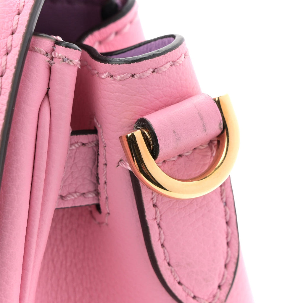 Grained Calfskin Small La Medusa Top Handle Bag Pink