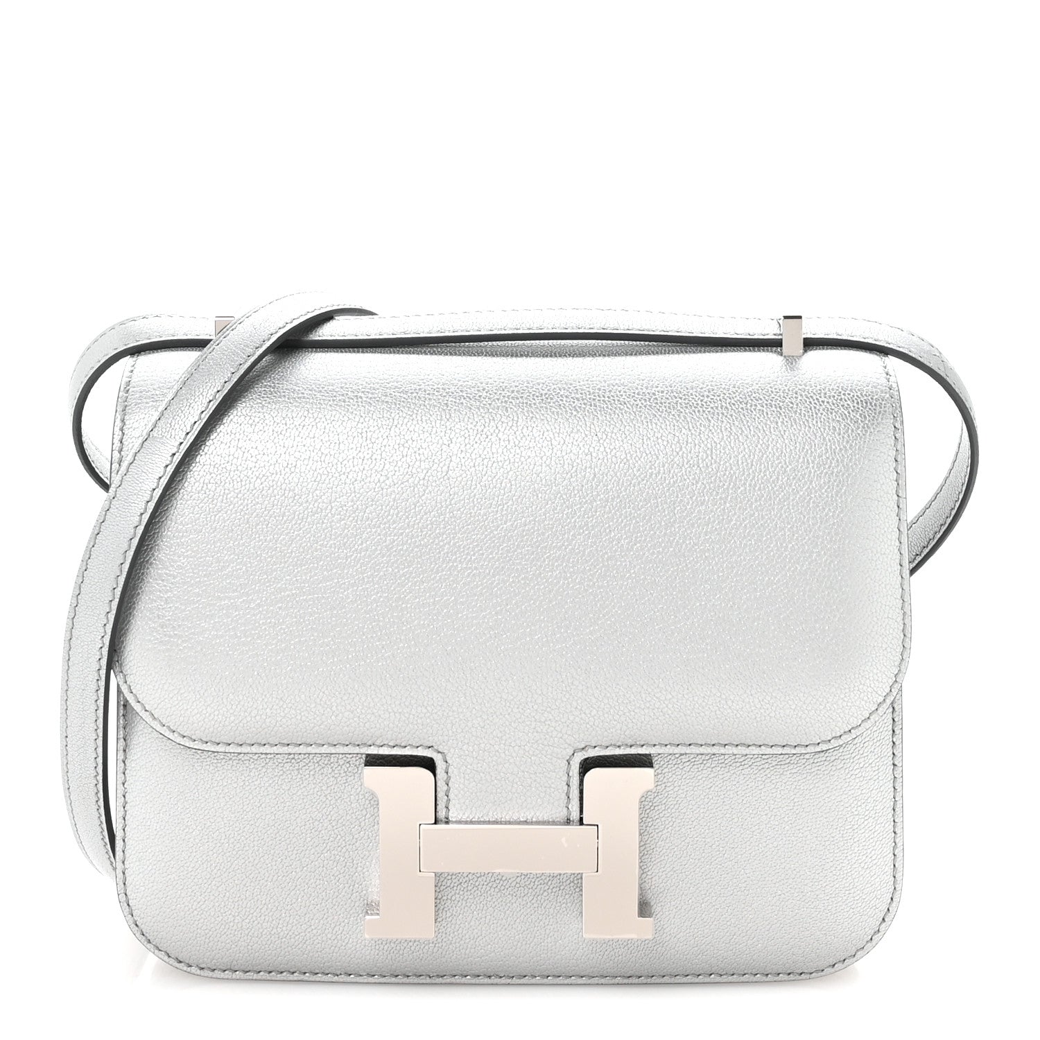 Metallic Chevre Chamkilight Constance 18 Argent