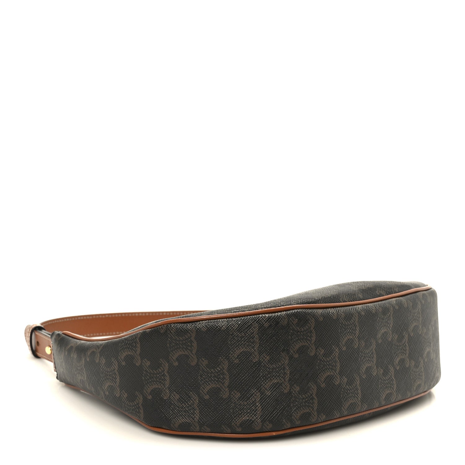 Triomphe Canvas Calfskin Ava Shoulder Bag Tan