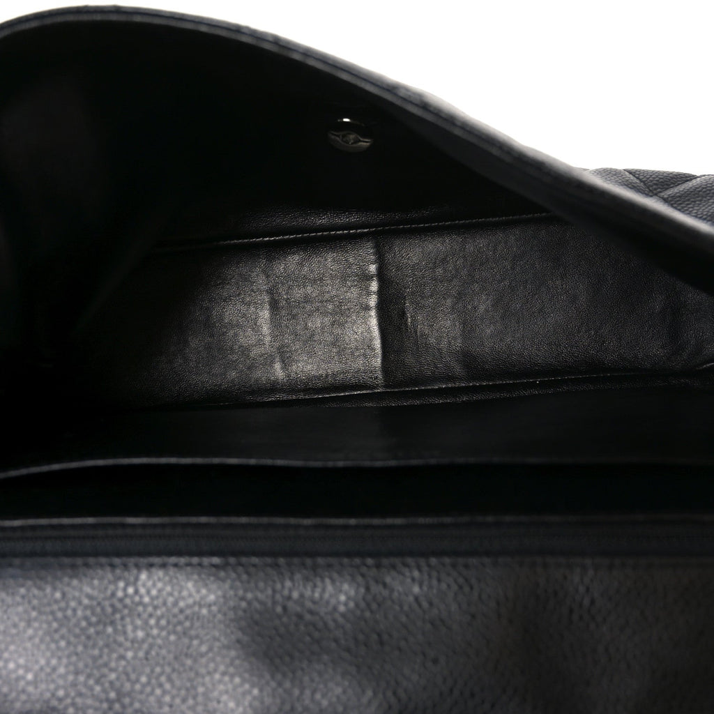 Caviar Quilted Jumbo Single Flap Black