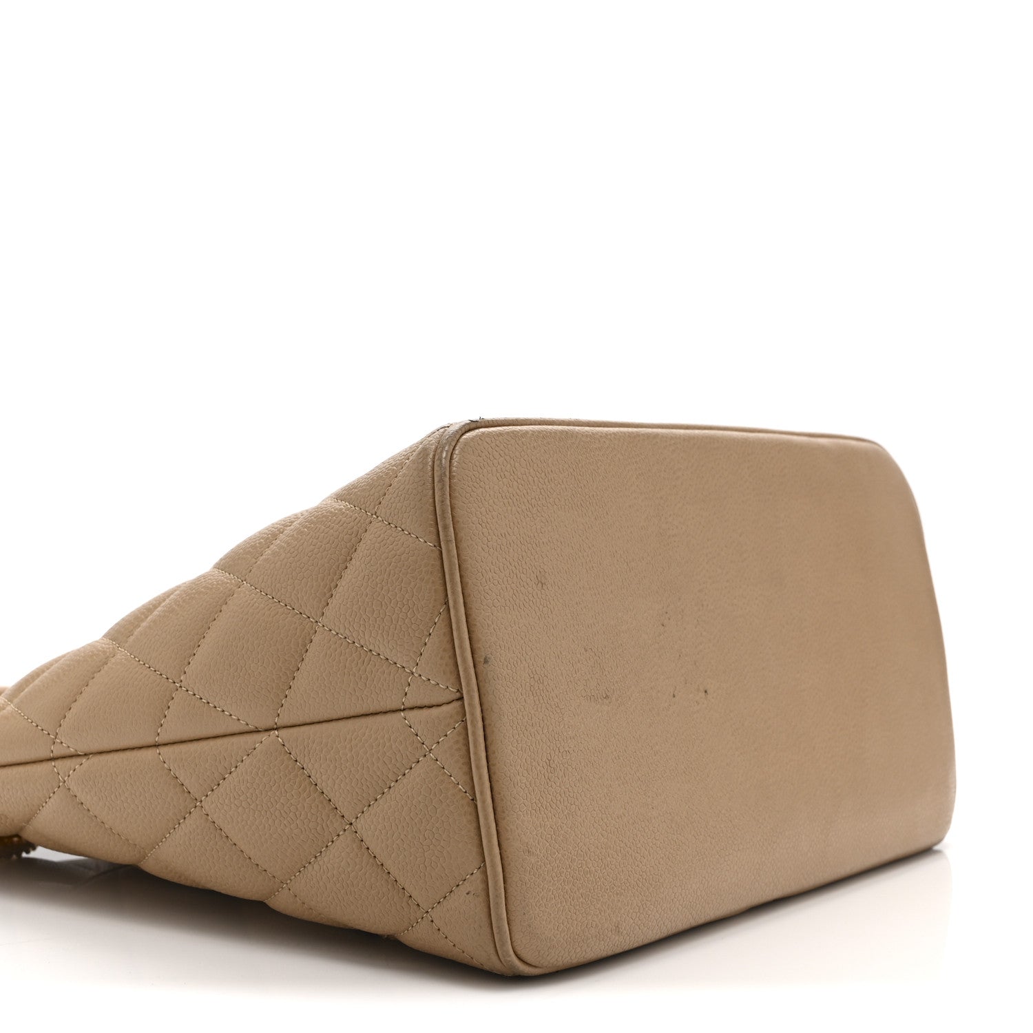 Caviar Quilted Medallion Tote Beige