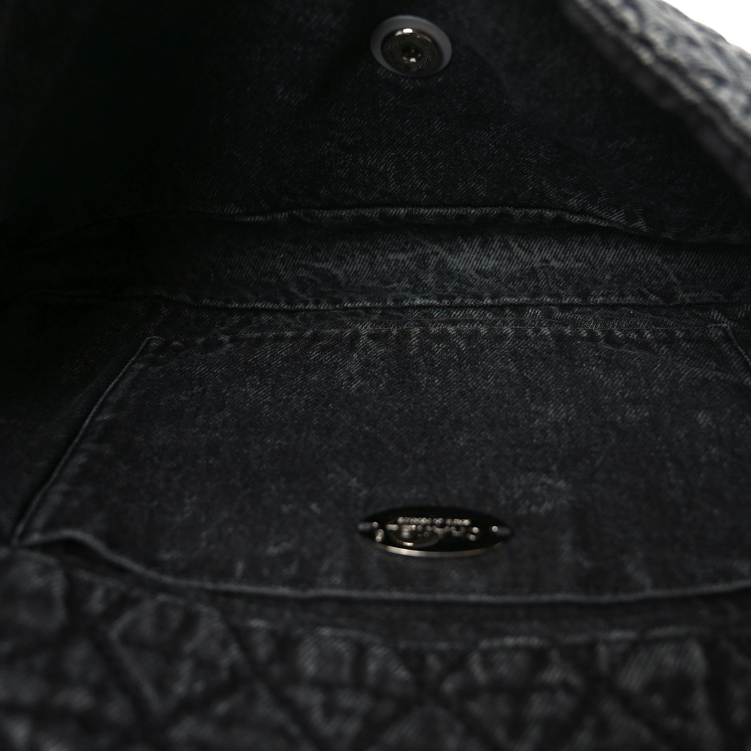 Denim Quilted Denimpression Flap Grey Black